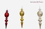 12.2'' GLASS FINIAL ORNAMENT ( 302013-ANTIQUE GOLD )