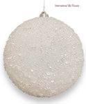 7.87'' ICED BALL ORNAMENT ( 134102-WHITE )