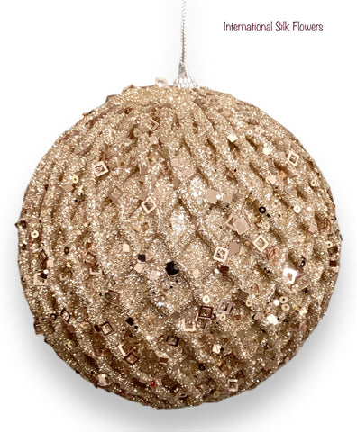 6''  BALL ORNAMENT ( 145857-Champagne )