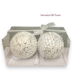 6''  BALL ORNAMENT ( 145857-WHITE )