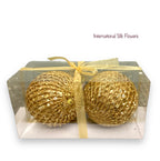 6''  BALL ORNAMENT ( 145857-GOLD )