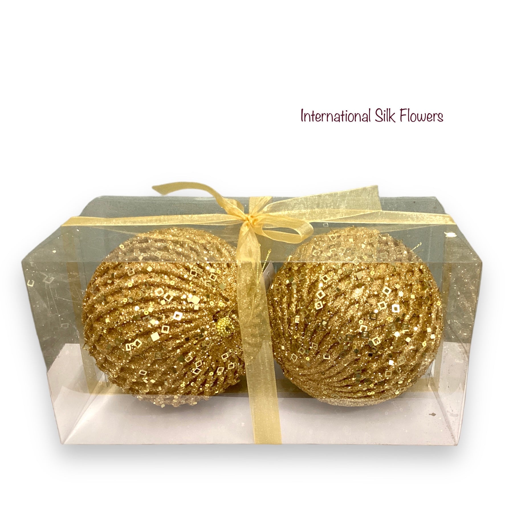 6''  BALL ORNAMENT ( 145857-GOLD )