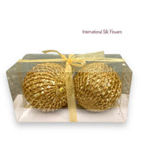 6''  BALL ORNAMENT ( 145857-GOLD )