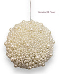 4.5'' BEADED BALL ORNAMENT ( XN0649-SI/P )