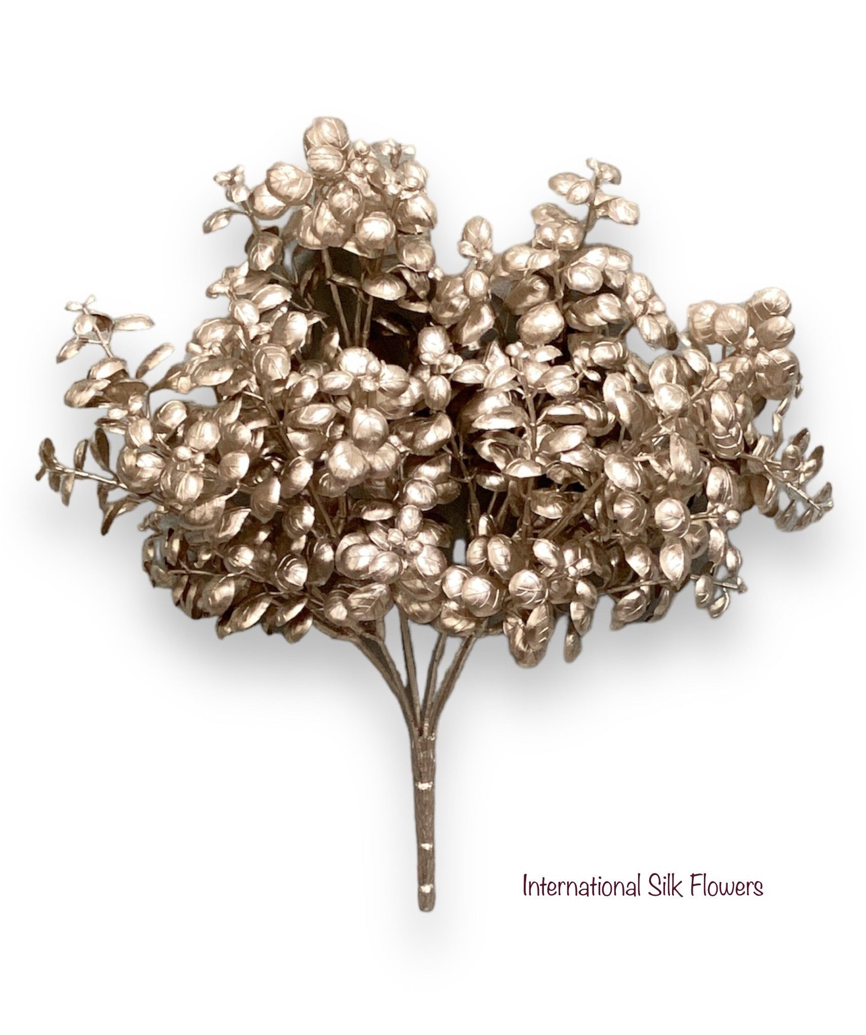 12" Metallic Boxwood Bush ( XAB225-Champagne )