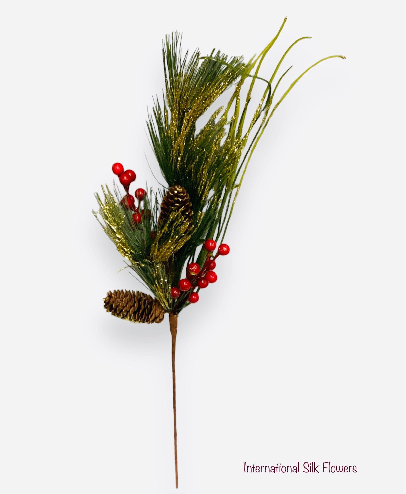 25'' PINE/ PINE CONE/ BERRY  SPRAY ( BM1983-GN/RD/GD )