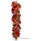 5' MAGNOLIA LEAF/BERRY GARLAND ( 264706-RED )