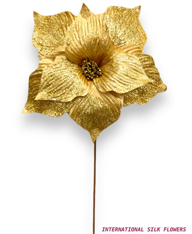 34'' POINSETTIA STEM ( 265140-GOLD )