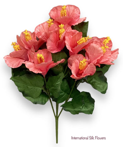 19'' Artificial Hibiscus Bush ( FBH168-Pink )