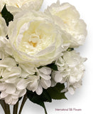 23'' Deluxe Silk Peony Hydrangea Bush ( B1502-Cream )