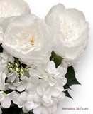 23'' Deluxe Silk Peony Hydrangea Bush ( B1502-White )