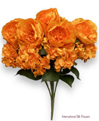 23'' Deluxe Silk Peony Hydrangea Bush ( B1502-Golden Yellow )