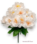 17" Satin Peony Bush ( INT1227-Cream )