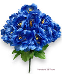 17" Satin Peony Bush ( INT1227-Royal Blue )