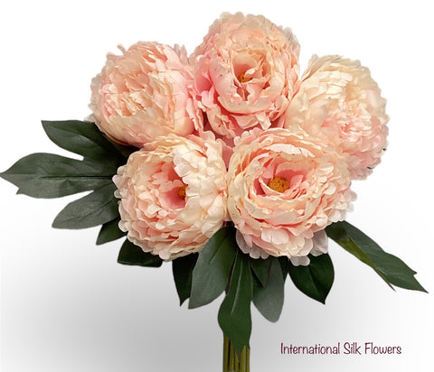 15" Silk Peony Bouquet ( 30597-Blush )
