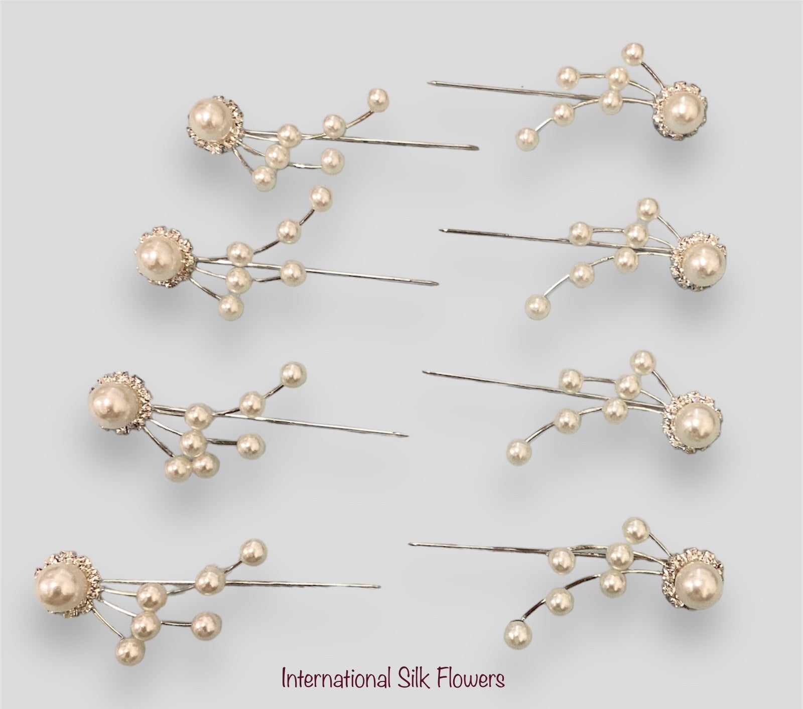 2'' Rhinestone Pearl Pin ( 4868-White )