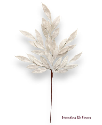 28'' Bay Leaf Spray ( 131709-White )