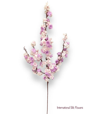 51" Faux Cherry Blossom Spray ( INT009-Lavander )
