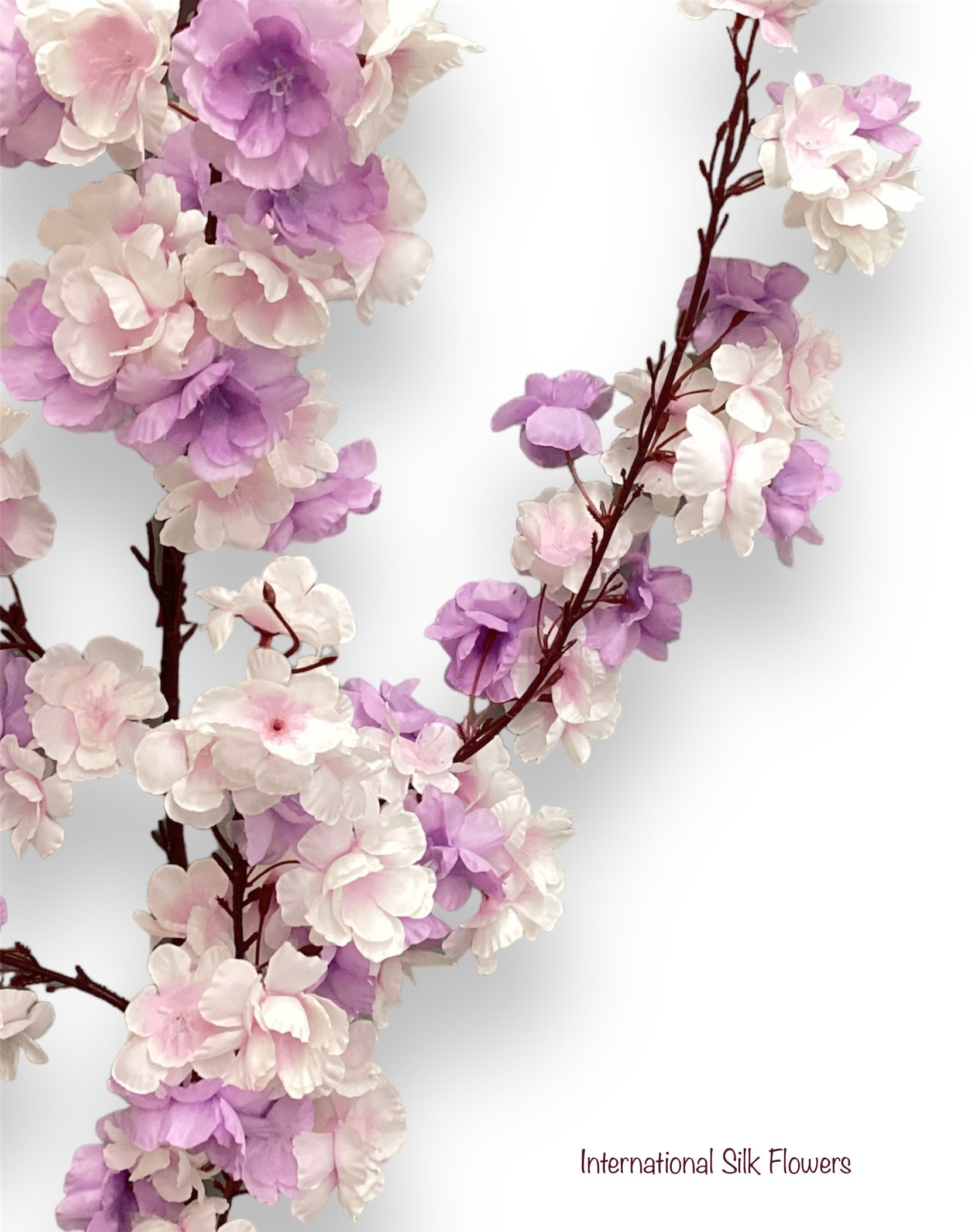 51" Faux Cherry Blossom Spray ( INT009-Cream Lavender ) SS009