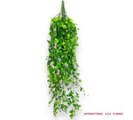 33" Plastic Hanging Greenery Bush ( PH15615 )