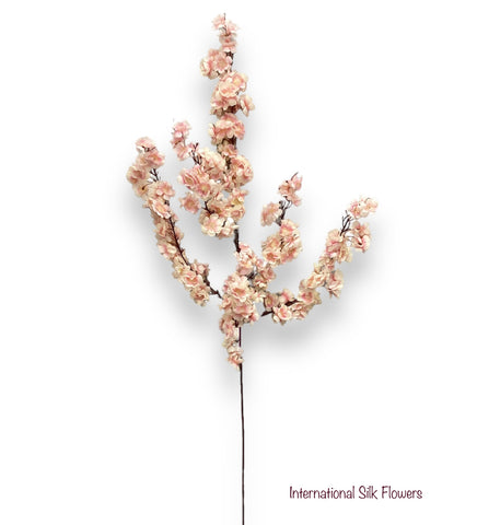 51" Faux Cherry Blossom Spray ( INT009- Cream/Mauve ) SS009