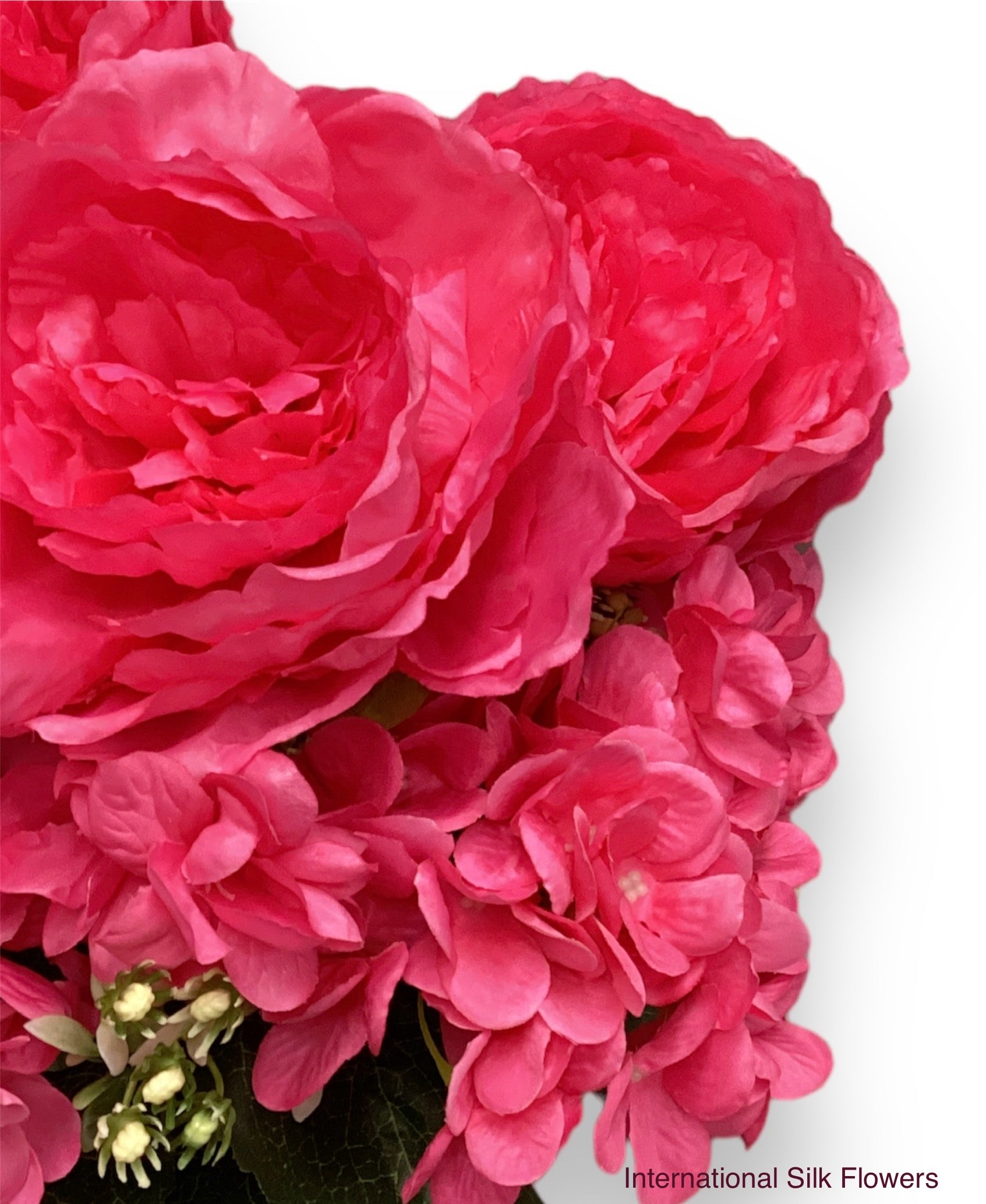 23'' Deluxe Silk Peony Hydrangea Bush ( B1502-Fushia )