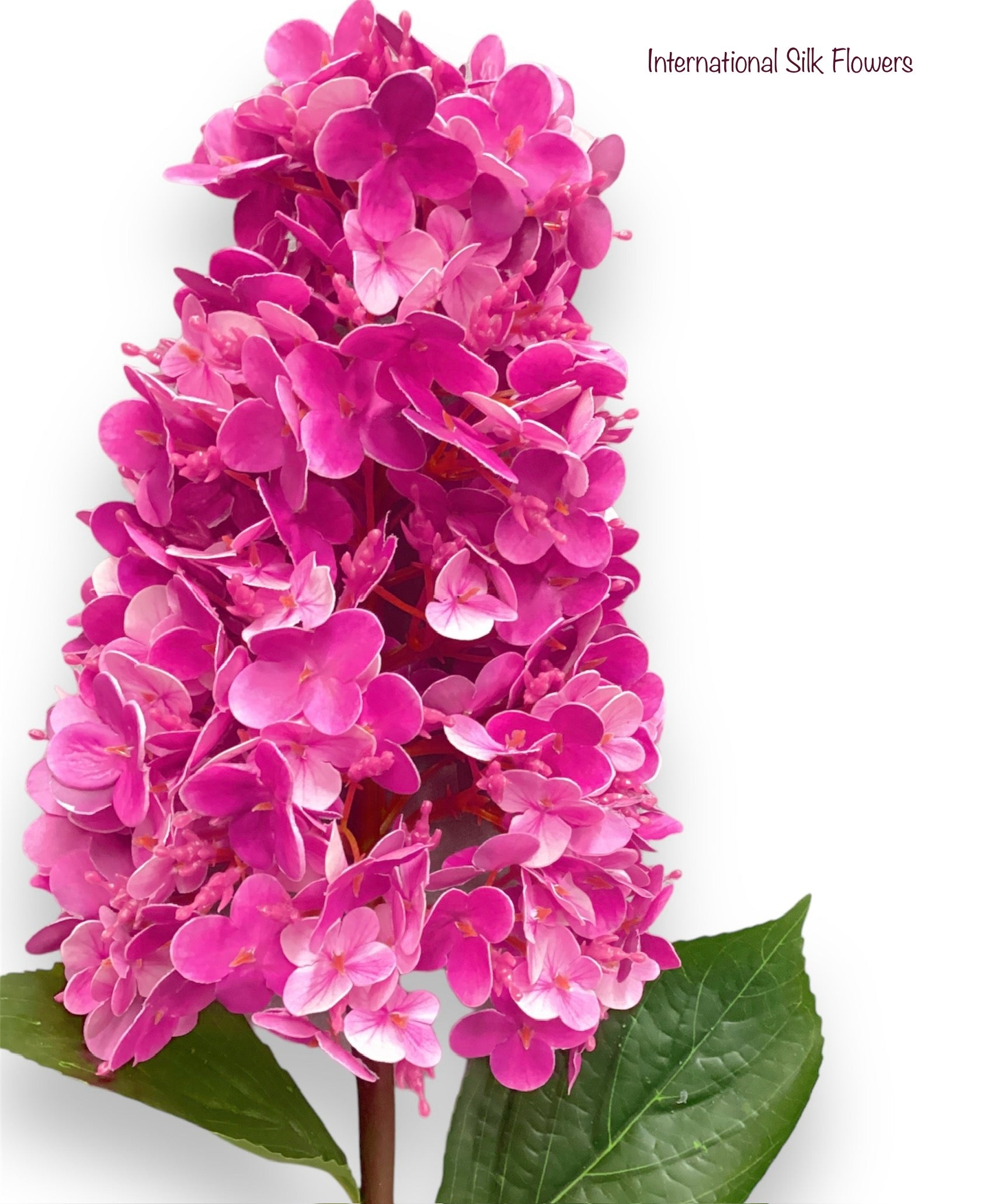 32.5" Real Touch Cone Hydrangea Spray  ( FSH206-Fuchsia ) INT206-#5Fuchsia