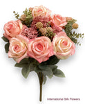 19.5'' Rose / Plastic Hydrangea Bush ( TY2049-Pink/Com )