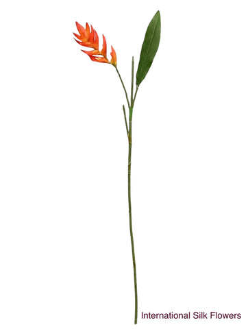 33'' Mini Heliconia Spray ( GTH433- Orange  )