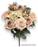 19'' Rose/Hydrangea Mix Bush ( TY2219-PU/BE )