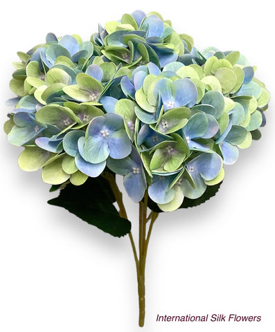 20'' Real Touch Hydrangea Bush ( INT002-Green/Blue )( J05013 )