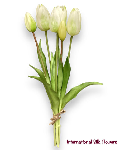 16" Real Touch Tulip Bundle 9 ( FBT004-Cream Green )
