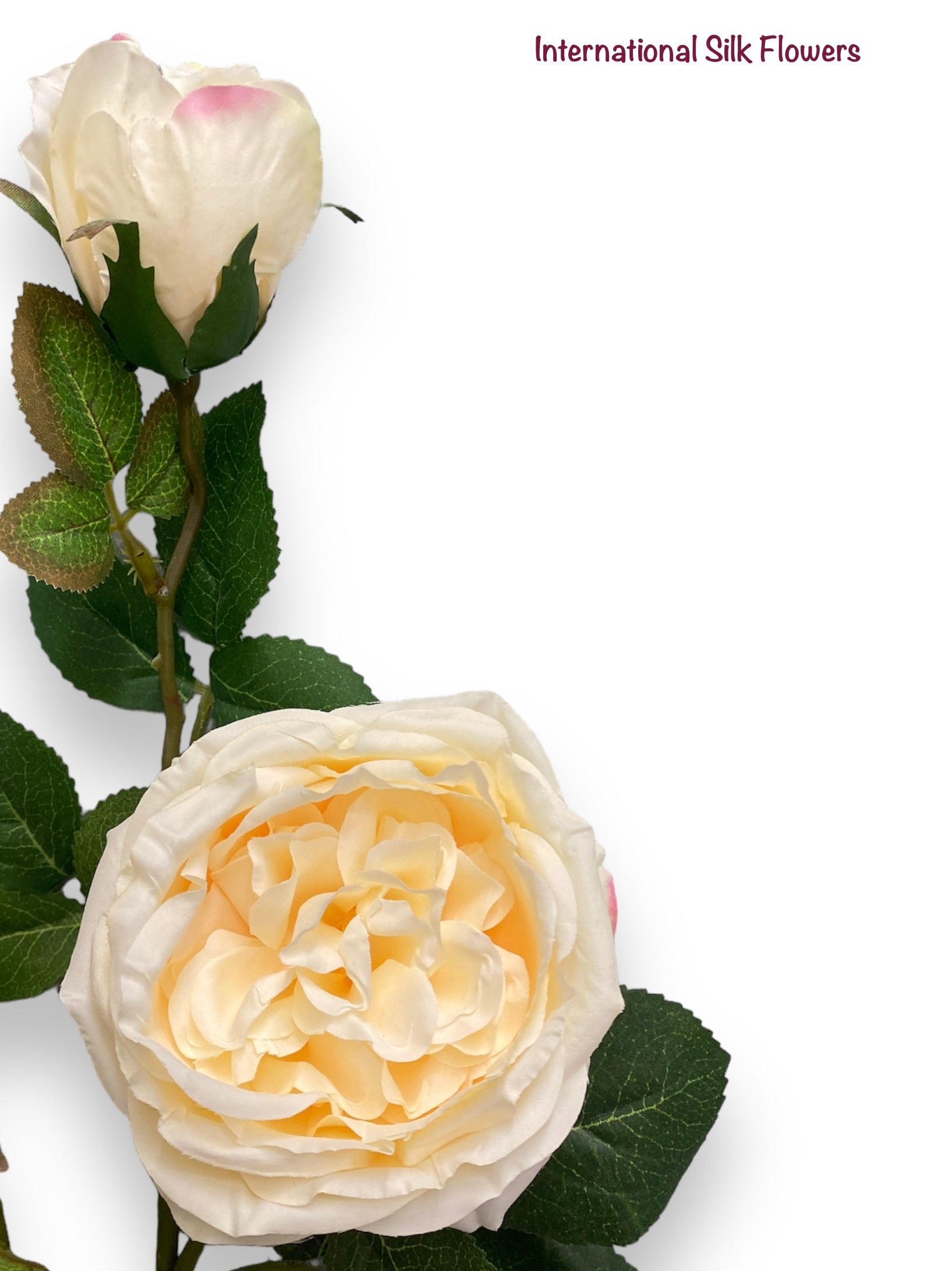30"  Silk Austin Rose Spray ( 80330-Peach )