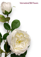 30"  Silk Austin Rose Spray ( 80330-White )