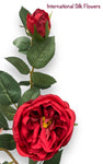 29” Silk Cabbage Rose Spray ( FSR038-Red )