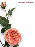 29” Silk Cabbage Rose Spray ( FSR038-Peach Cream )