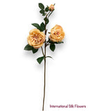 29” Silk Cabbage Rose Spray ( FSR038-Beige )