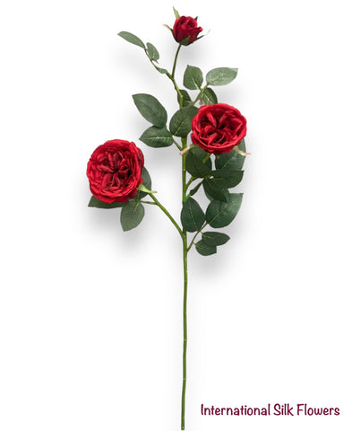 29" Silk Garden Rose Spray ( FSR416-Red )