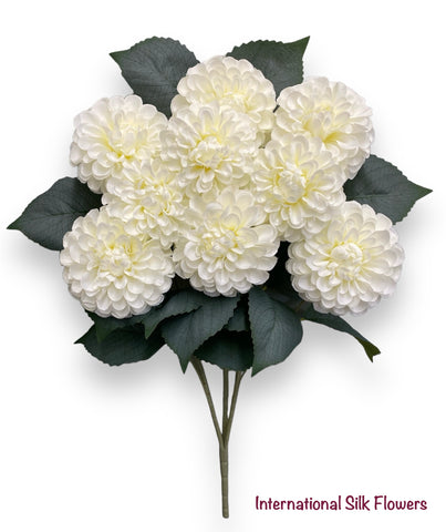 23'' Dahlia Bush ( INT010-Cream )