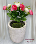 11'' Ranunculus Bud Bush ( B580-Cream/Beauty )