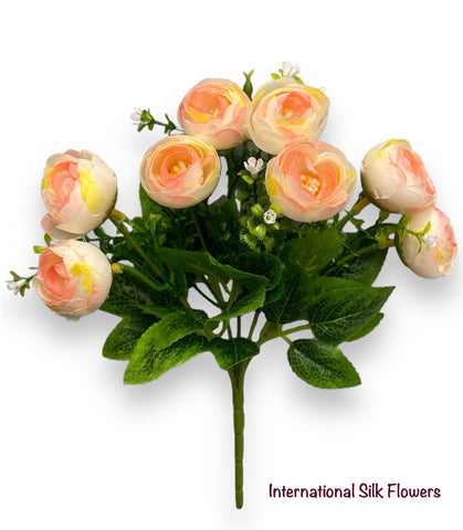 11'' Ranunculus Bud Bush ( B580-Champagne )
