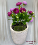 11'' Ranunculus Bud Bush ( B580-Purple/Lavender )