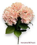 18" Silk Pongee Hydrangea Bush ( INT001-Cream Pink )