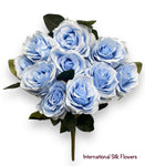 18'' Open Rose Bush ( INT-663-#12Baby Blue )