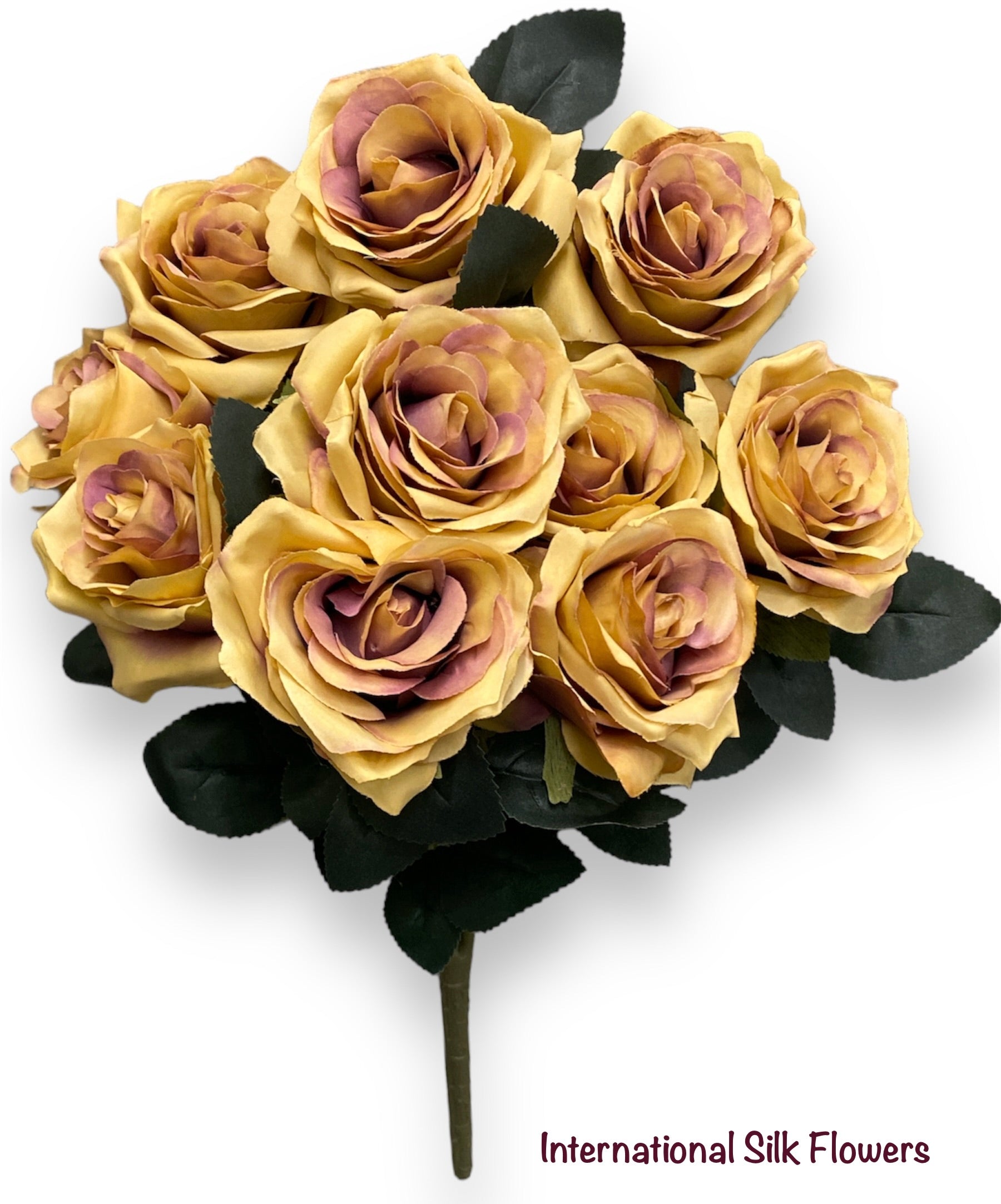 18'' Open Rose Bush ( INT-663-#19 Dark Beige )
