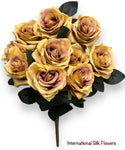 18'' Open Rose Bush ( INT-663-#19 Dark Beige )