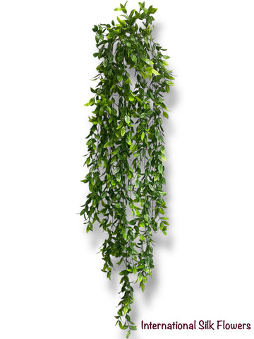 45''  Plastic Green Leaves hanging Bush ( INT24717 )