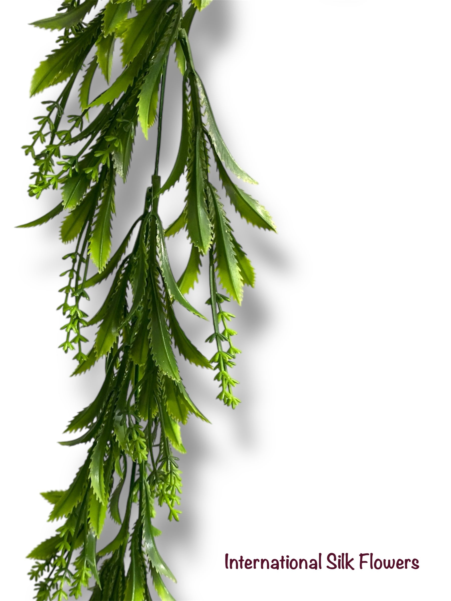 45''  Plastic Green Leaves hanging Bush ( INT24705 )