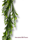 45''  Plastic Green Leaves hanging Bush ( INT24705 )
