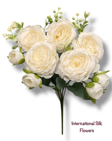 12'' Deluxe Peony Bush ( INT0072-Beige) ( J0516-Beige )